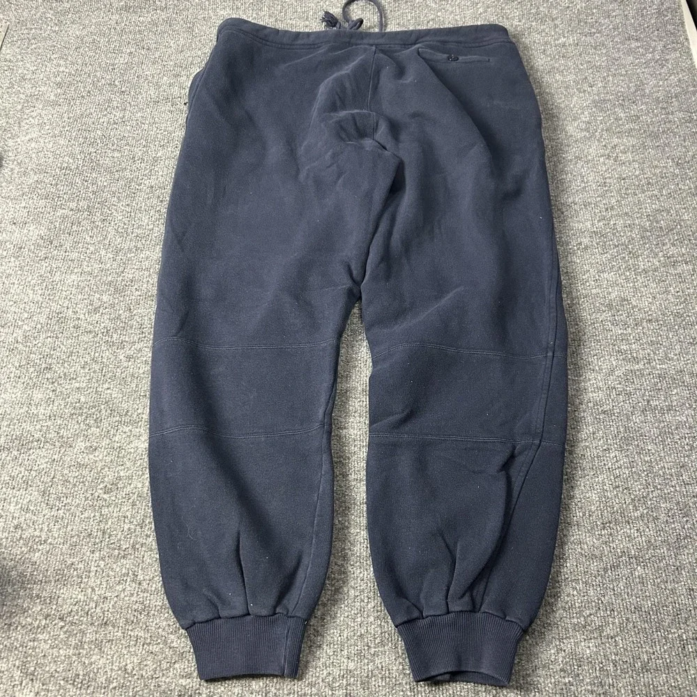 Gucci Sweatpants Mens Medium Blue Fleece Cotton Jogger Drawstring Made In Italy